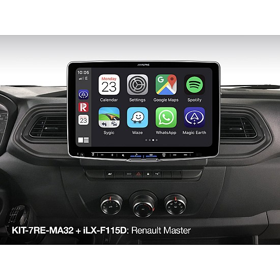 Alpine KIT-7RE-MA32 - 2DIN Installation Kit - Renault Master 3, Opel Movano or Nissan NV400