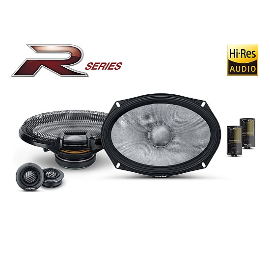 Alpine R2-S69C R-Series 6 x 9 inch Hi-Res 300W Component Car Speakers