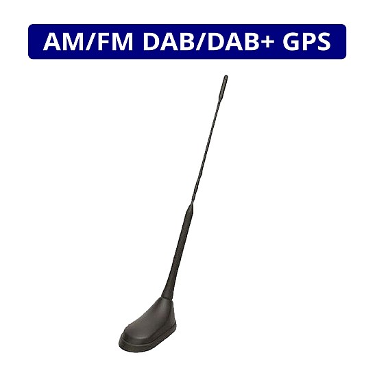 Digital Radio DAB AM/FM & GPS Short Whip Roof Mount Antenna  - ANC7677845