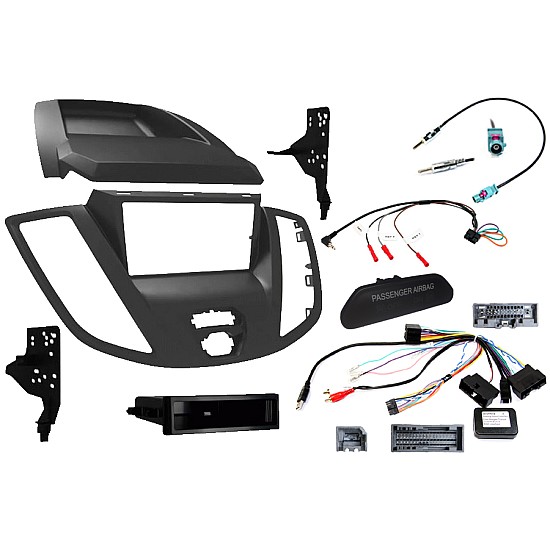 Car Stereo Fitting Kit for Ford Transit MK8 Euro 6 (16-18) With OEM passenger airbag light
