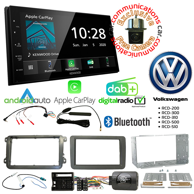 Kenwood DMX5020DABS Car Audio System & Complete Volkswagen Stereo