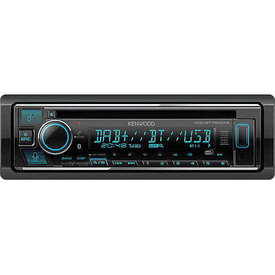 Kenwood KDC-BT760DAB 1DIN Car Stereo  - CD USB DAB+ Bluetooth Amazon Alexa Ready