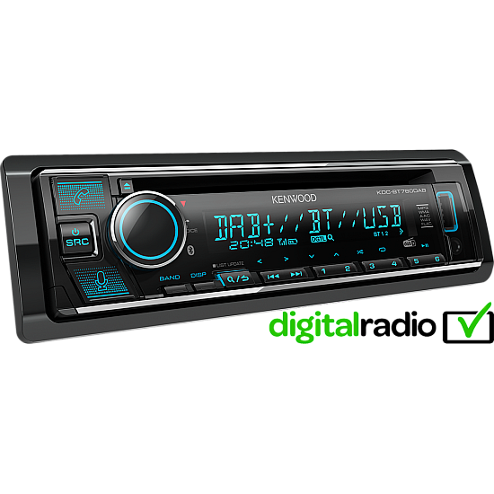 Kenwood KDC-BT760DAB 1DIN Car Stereo  - CD USB DAB+ Bluetooth Amazon Alexa Ready