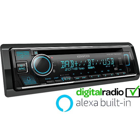 Kenwood KDC-BT760DAB 1DIN Car Stereo  - CD USB DAB+ Bluetooth Amazon Alexa Ready