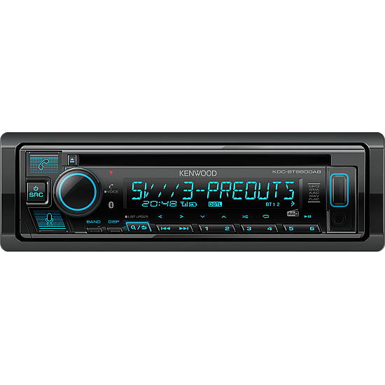 Kenwood KDC-BT960DAB 1DIN Car Stereo  - CD USB DAB+ Bluetooth Amazon Alexa Ready