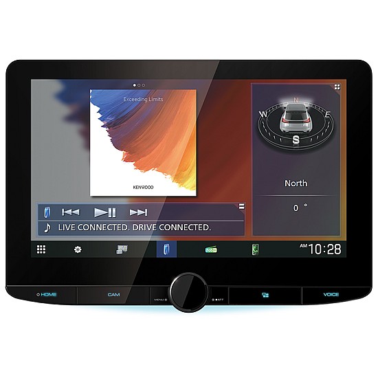 Kenwood DNR992RVS Car Stereo - 10.1" Floating Screen - Navigation System - Wireless Apple Carplay - Android Auto - DAB+
