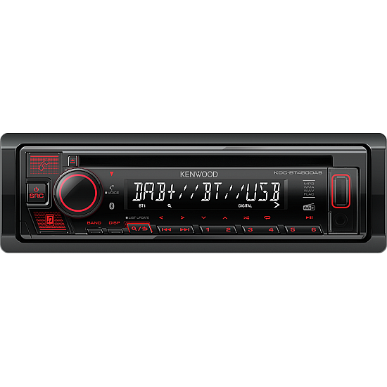 Kenwood KDC-BT450DAB 1DIN Car Stereo  - CD USB DAB+ Bluetooth