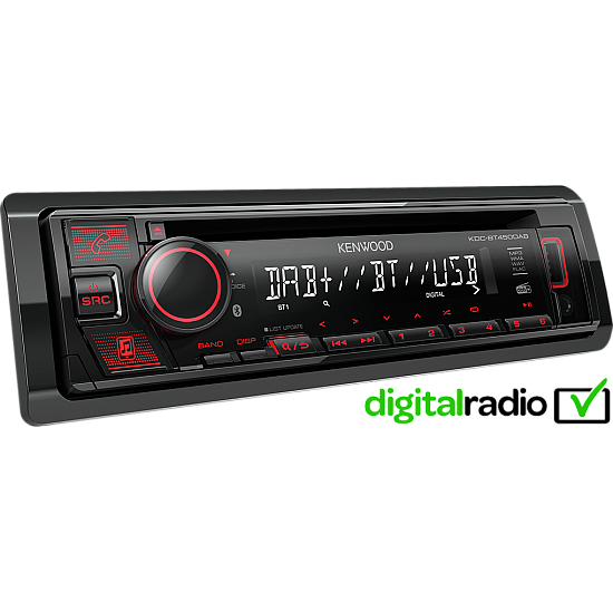 Kenwood KDC-BT450DAB 1DIN Car Stereo  - CD USB DAB+ Bluetooth