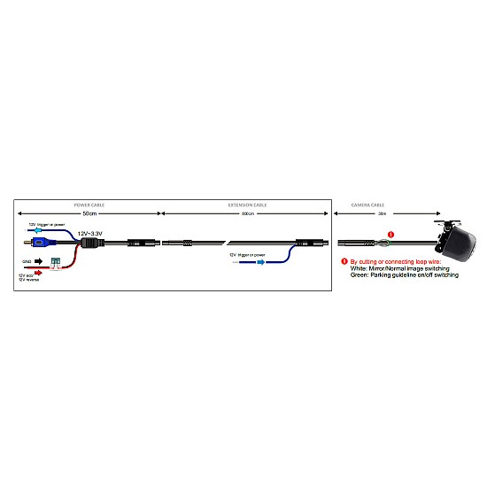 Ampire  KCA702 AHD Mini Universal Rear View Camera