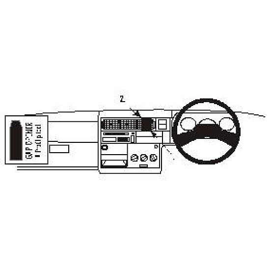 Volkswagen Caravelle, Transporter T4 Brodit ProClip Mounting Bracket - Center mount (652296)