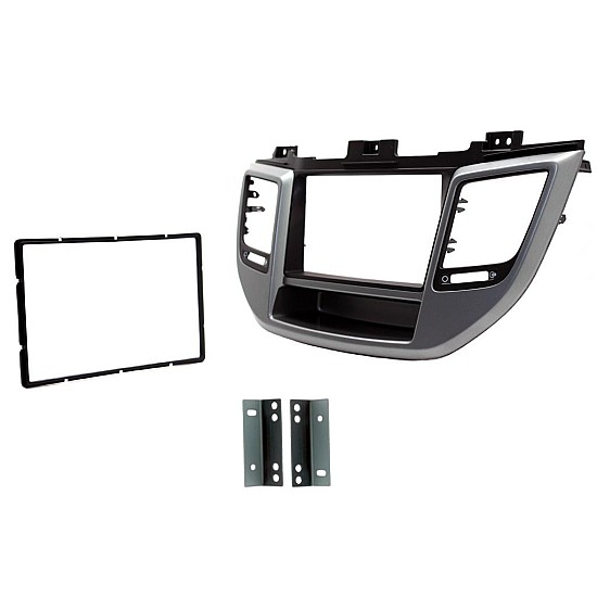 Double DIN Stereo Fascia Plate - Nissan Navara, Frontier, Pathfinder - Black - CT23NS24