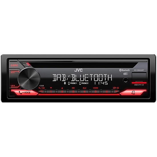JVC KD-DB622BT Car Stereo Digital Media Receiver & CD Player - DAB+ Bluetooth & USB/AUX Input