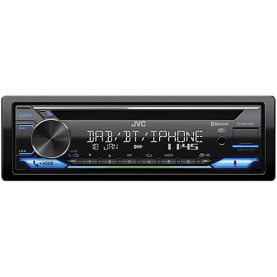 JVC KD-DB912BT Car Stereo & CD Player - DAB+ Alexa Bluetooth & USB/AUX Input