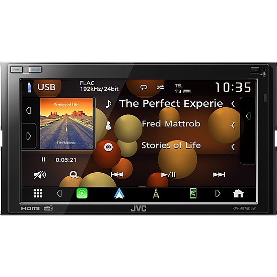 JVC KW-M875DBW 2DIN Mechless Car Stereo Wireless Apple CarPlay Android Auto Bluetooth DAB+ JVC KW-M875DBW 2DIN Mechless Car Stereo Wireless Apple CarPlay Android Auto Bluetooth DAB+