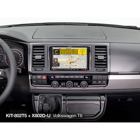 Alpine KIT-802T5 8 inch Installation Kit for Volkswagen T5 Facelift and T6 (7 H/E/J)