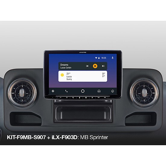 Alpine KIT-F9MB-S907 installation Kit for Mercedes Sprinter W907 (VS 30) from 2018 and newer
