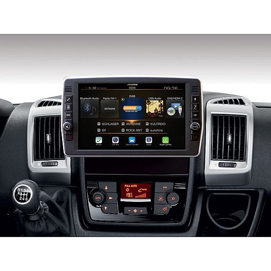 Alpine X903D-DU2 9” Touch Screen Navigation with Swivel Display for Fiat Ducato III, Citroën Jumper II and Peugeot Boxer II