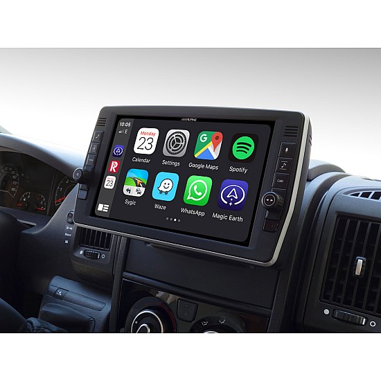 Alpine X903D-DU2 9” Touch Screen Navigation with Swivel Display for Fiat Ducato III, Citroën Jumper II and Peugeot Boxer II