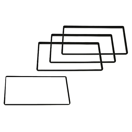 Double DIN Car Audio Radio Spacer Trim Set (MATT BLACK)