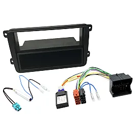 Skoda Fabia, Romster Single DIN Car stereo Upgrade Fitting Kit Double Fakra