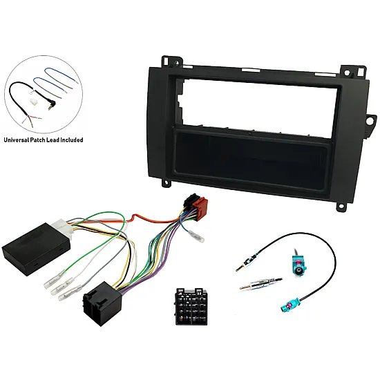 Mercedes Sprinter, Viano, Vito Single DIN Car Stereo Fascia, SWC Fitting Kit