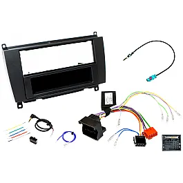 Mercedes CLK (2005-2009) Single DIN Car Stereo Fitting Kit (MATT BLACK)