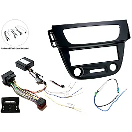 Renault Megane (2008-2012) Single DIN Car Stereo Upgrade Fitting Kit (MATT BLACK)