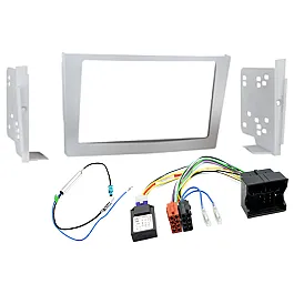 Vauxhall Double DIN Car Stereo Upgrade Fitting Kit with CAN ignition Silver