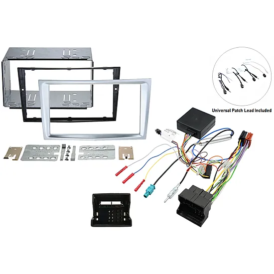 Holden Astra, Captiva Double DIN Car Stereo Fitting Kit (MATT CHROME/ SILVER)