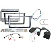 Holden Astra, Captiva Double DIN Car Stereo Fascia SWC Fitting Kit (GLOSS GREY/STEALTH BLACK)