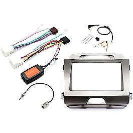 Kia Sportage (2010-2015) OEM NAV Double DIN Car Stereo Fitting Kit (Silver)