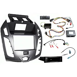 Ford Transit Connect (2014-2019) Single/Double DIN Car Stereo Fitting Kit (WITH DISPLAY) Silver