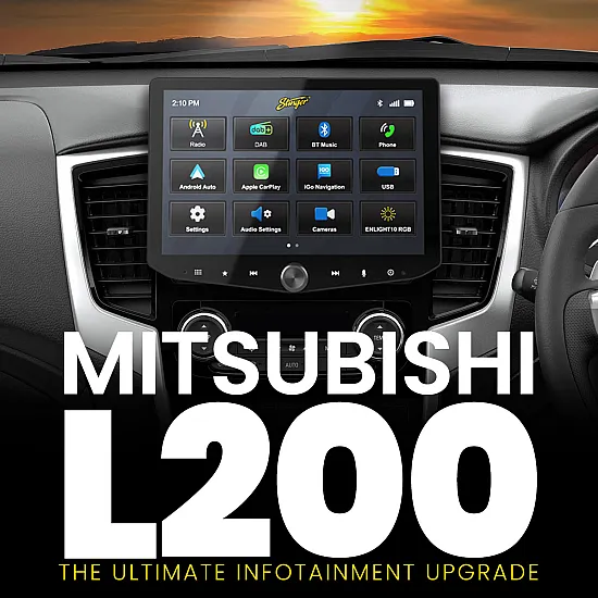 Stinger Horizon10 Mitsubishi L200 10 inch Multimedia Apple CarPlay, Android Auto DAB Stereo