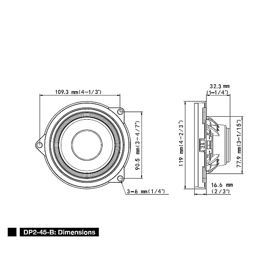 Alpine DP2-45-B 12cm 4.5 inch 2-Way Coaxial Car Speakers for BMW Vehicles Alpine DP2-45-B 12cm 4.5 inch 2-Way Coaxial Car Speakers for BMW Vehicles