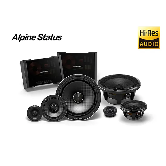 Alpine Status Hi-Res 6.5" (16.5cm) 3-Way Slim-Fit Component Car Speakers Alpine Status Hi-Res 6.5" (16.5cm) 3-Way Slim-Fit Component Car Speakers