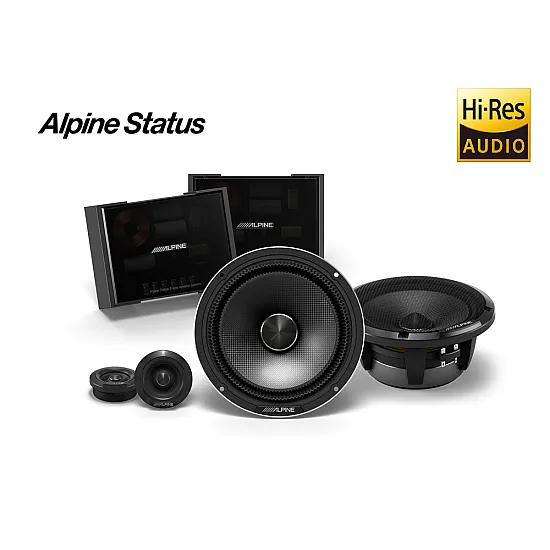 Alpine Status Hi-Res 6.5 inch 6.5cm 2-Way Slim-fit Component Car Speakers Alpine Status Hi-Res 6.5 inch 6.5cm 2-Way Slim-fit Component Car Speakers