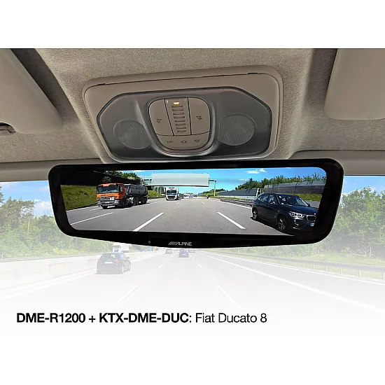 Alpine Digital Mirror Installation kit to fit a DME-R1200 in a Fiat Ducato, Citroen Jumper, Peugeot Boxer