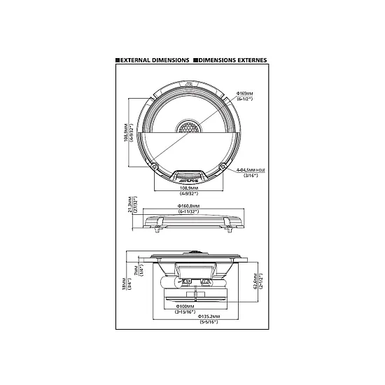 Alpine R2-S65 R-Series 6.5 inch 16.5cm Hi-Res 300W Coaxial Car Speakers Alpine R2-S65 R-Series 6.5 inch 16.5cm Hi-Res 300W Coaxial Car Speakers