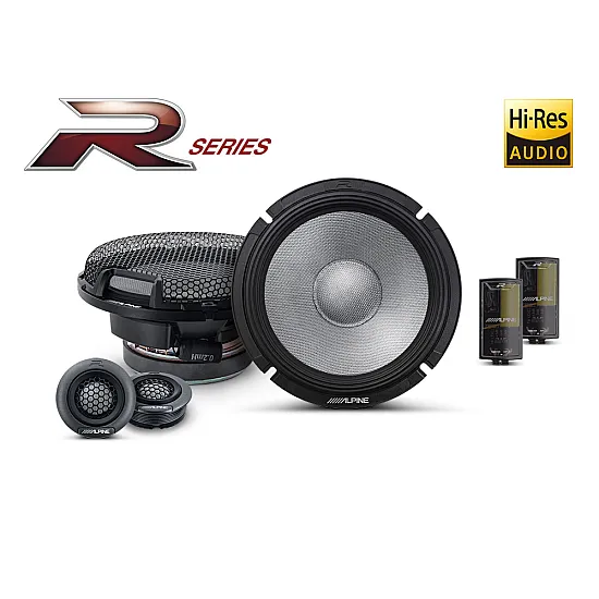 Alpine R2-S65C R-Series 6.5 inch 16.5cm Hi-Res 300W Component Car Speakers Alpine R2-S65C R-Series 6.5 inch 16.5cm Hi-Res 300W Component Car Speakers