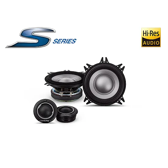 Alpine S2-S40C S-Series 10cm 4 inch 2-Way 140W Component Car Speakers Alpine S2-S40C S-Series 10cm 4 inch 2-Way 140W Component Car Speakers
