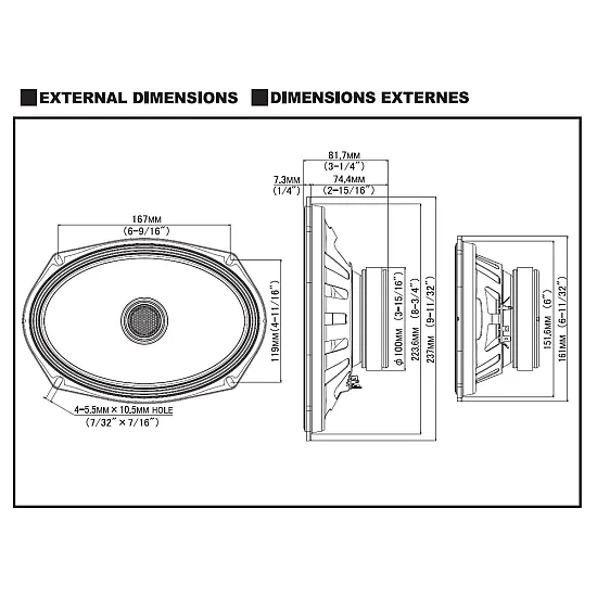 Alpine S2-S69 S-Series 6" x 9" High Res 260W Coaxial Car Speakers Alpine S2-S69 S-Series 6" x 9" High Res 260W Coaxial Car Speakers