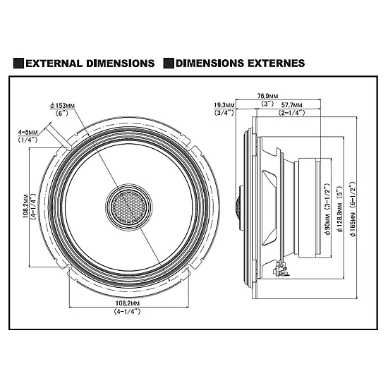 Alpine S-Series 16,5cm (6.5”) Coaxial 2-Way Speakers - S2-S65 Alpine S-Series 16,5cm (6.5”) Coaxial 2-Way Speakers - S2-S65