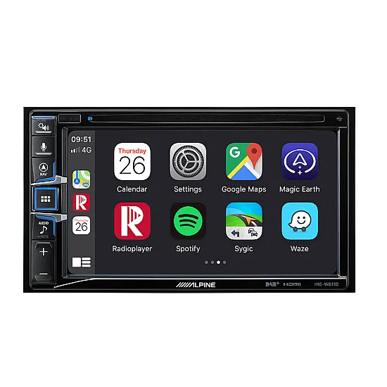 Alpine INE-W611DU Fiat Ducato Navigation, DAB+, HDMI, CD/DVD, Apple CarPlay & Android Auto
