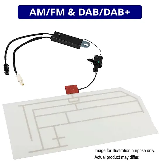 Calearo Digital Radio DAB/DAB+ & AM/FM Internal Bumper Fibreglass Film Antenna  - ANC7677955