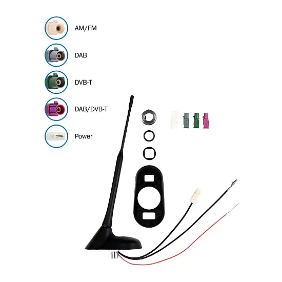 Digital Radio AN103792001 Combi Flex Roof Mount Antenna AM / FM and DAB+ or DVB-T Digital Radio AN103792001 Combi Flex Roof Mount Antenna AM / FM and DAB+ or DVB-T
