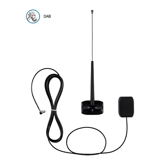 Celsus AN310457301 - Glass Mount External Whip DAB Antenna (SMB Connection) Celsus AN310457301 - Glass Mount External Whip DAB Antenna (SMB Connection)