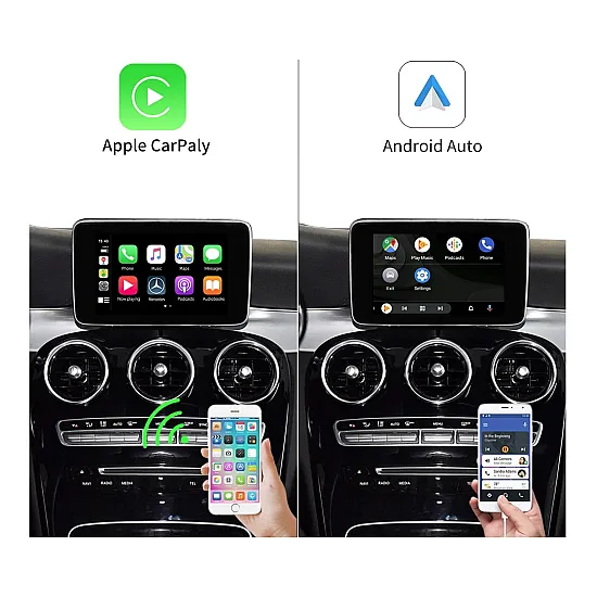 Mercedes Benz Wireless Apple CarPlay / Android Auto 3 in 1 OEM integration - NTG 5.0/5.1/5.2 Mercedes Benz Wireless Apple CarPlay / Android Auto 3 in 1 OEM integration - NTG 5.0/5.1/5.2
