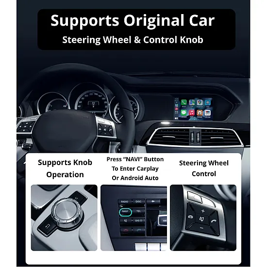 Mercedes Benz NTG 4.5 Wireless Apple CarPlay - Android Auto - Mirroring - Plug and Play Adapter Mercedes Benz NTG 4.5 Wireless Apple CarPlay - Android Auto - Mirroring - Plug and Play Adapter