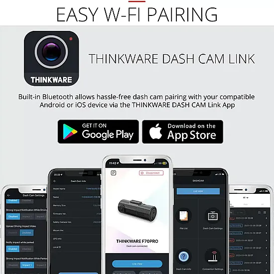 Thinkware Dash Cam F70 PRO- Single Channel - Hard Wired - 32GB 1080p Thinkware Dash Cam F70 PRO- Single Channel - Hard Wired - 32GB 1080p