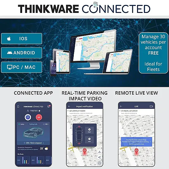 THINKWARE U1000 Plus 2CH 4K Ultra HD Front Facing Dash Camera THINKWARE U1000 Plus 2CH 4K Ultra HD Front Facing Dash Camera